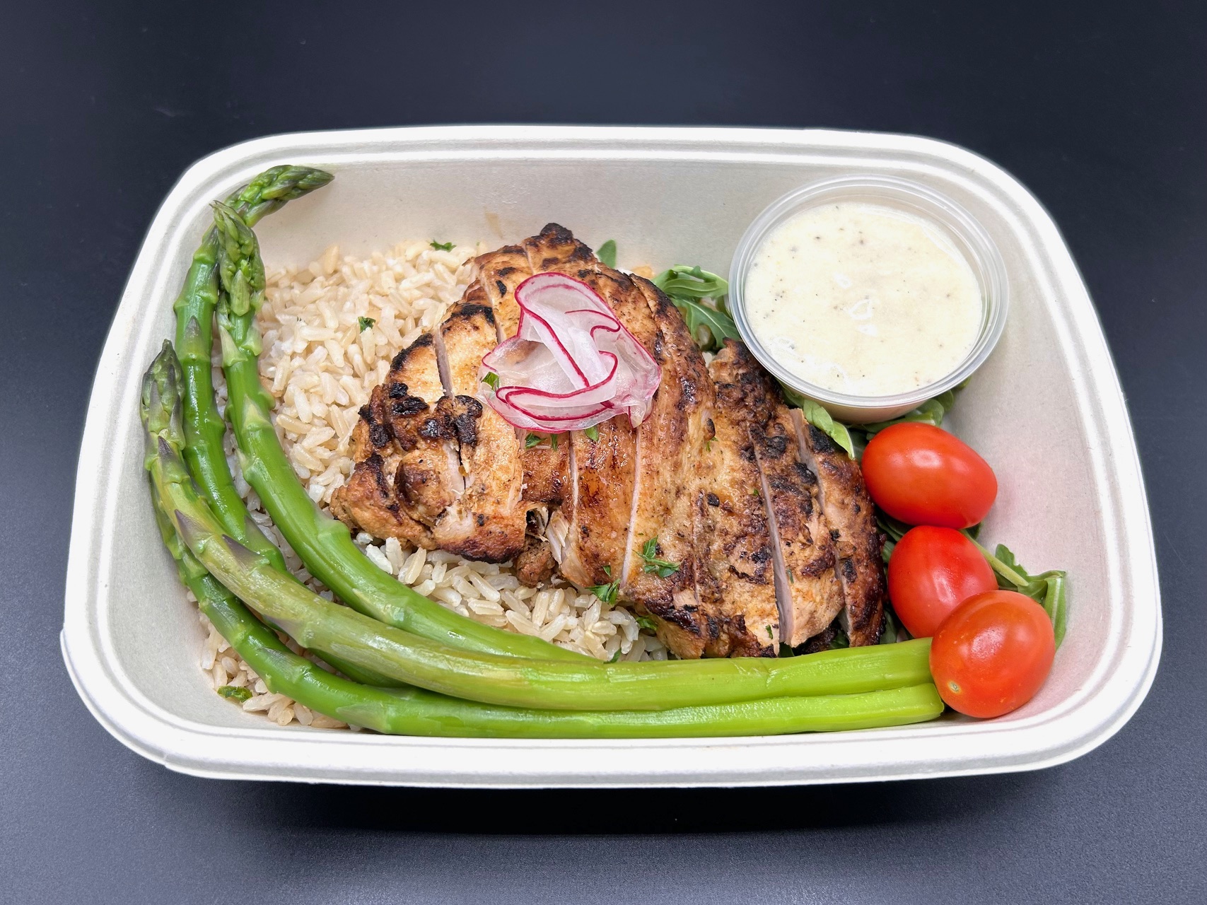Lemon pepper chicken bowl
