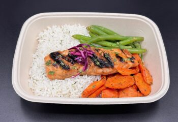 Herb-infused Grilled Salmon with Jasmine dill Rice