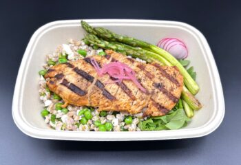 Spring Farro Grain Bowl with Grilled Chicken