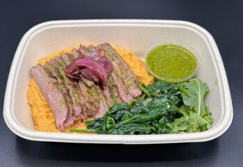 Sizzling Flank Steak a La Puree