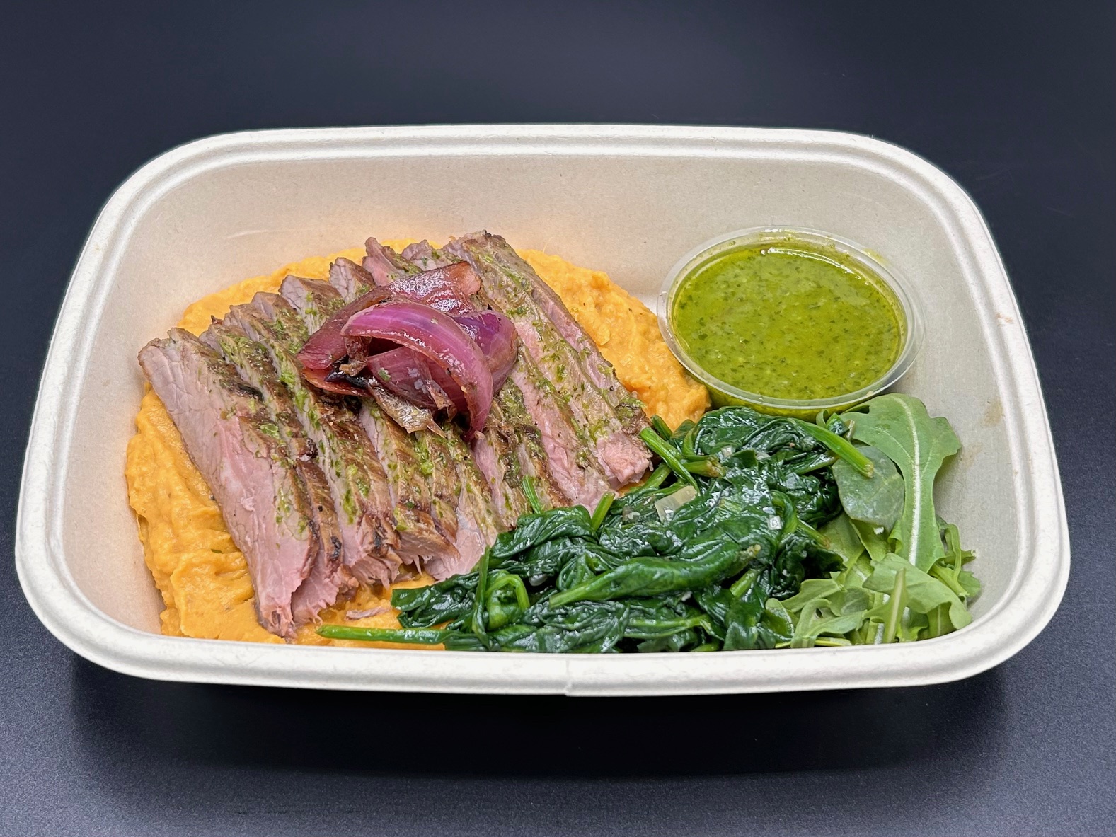 Sizzling Steak a la Puree