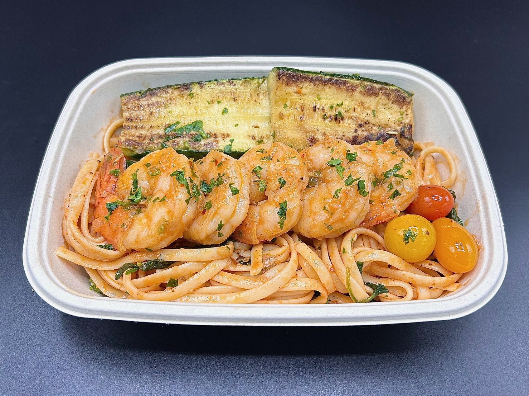 Shrimp Primavera with Grilled Zucchini Shrimp