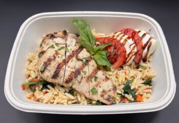 Lemon Orzo with Caprese Chicken