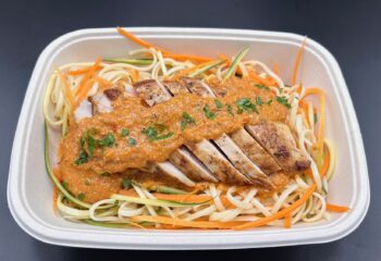 Romesco Chicken Linguine with Garden Mélange