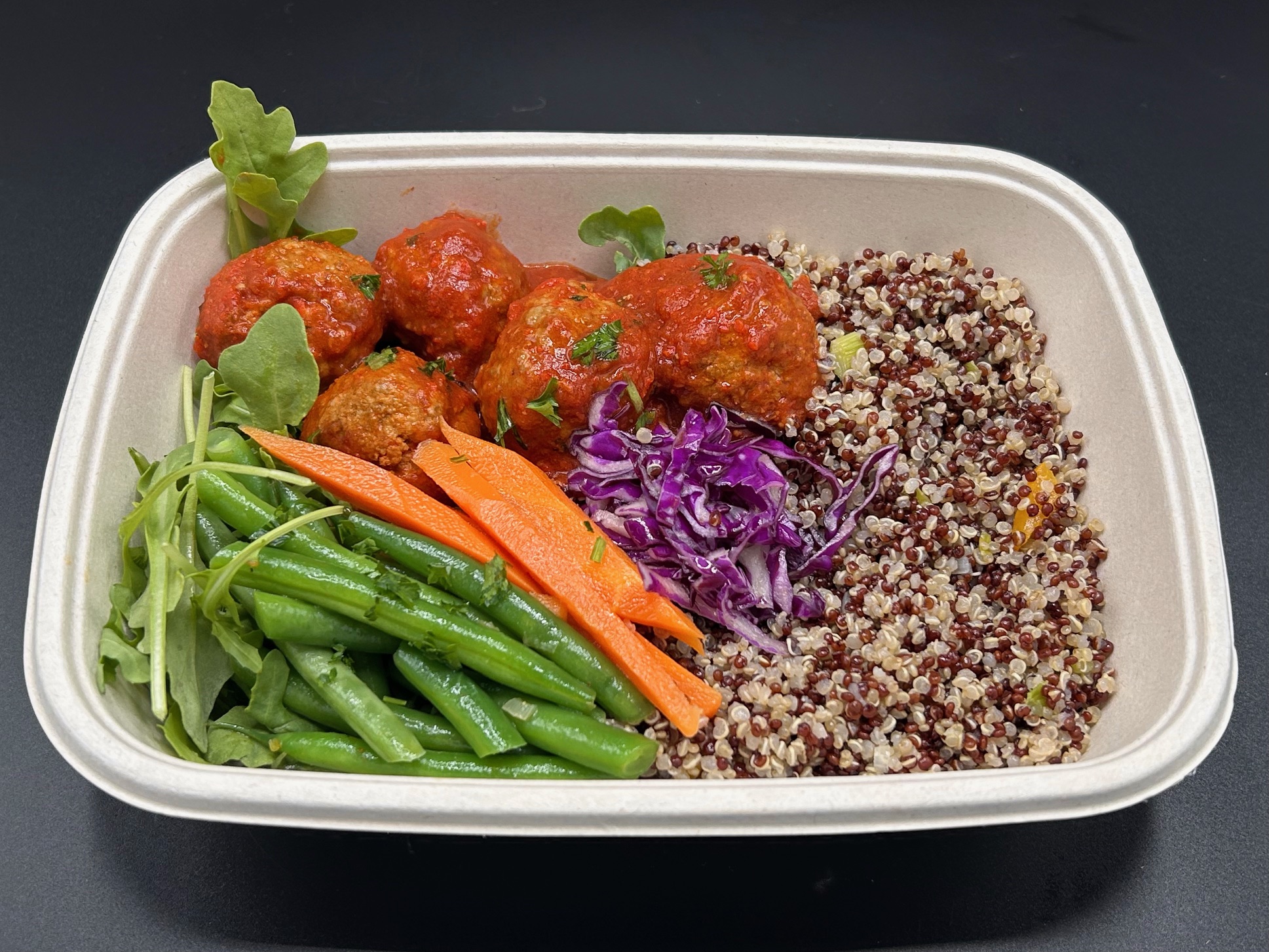 Smoky Guajillo and Chipotle Meatballs - Quinoa