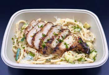 Creamy Lemon Bucatini with Grilled Chicken