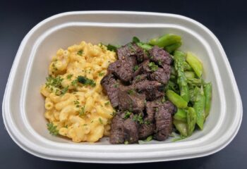 Creamy Butternut Squash Mac & Cheese with Grilled Steak