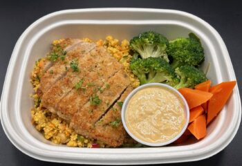 Golden Breaded Chicken with Mediterranean Couscous Golden Breaded Chicken with Mediterranean Couscous