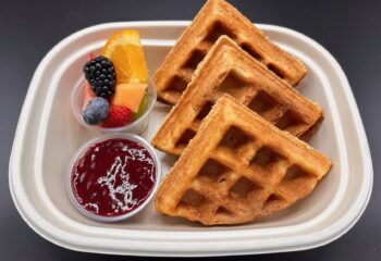 High Protein Waffle - Berry Coulis